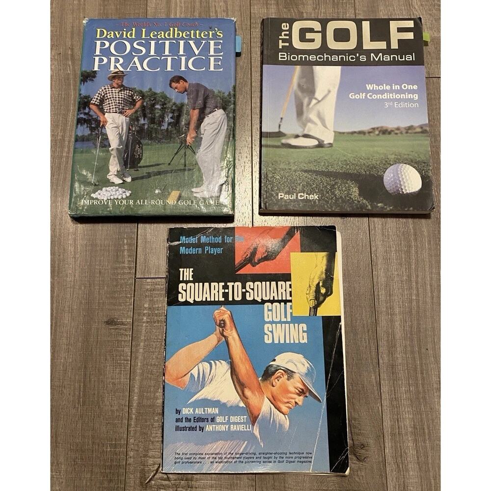 Golf Instruction Book Lot (3) Leadbetter Chek Aultman Swing Training Used